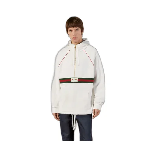 Sweatshirt with Web and Gucci label