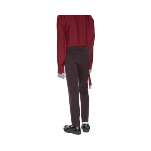 Wool pant with embroidery