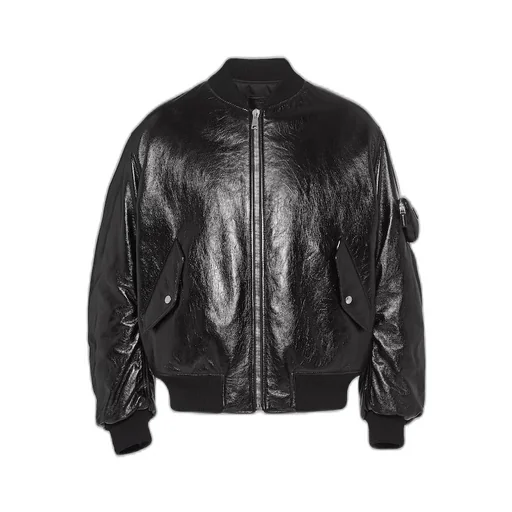 Nappa leather bomber jacket