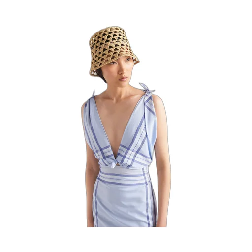 Checked cotton mini-dress
