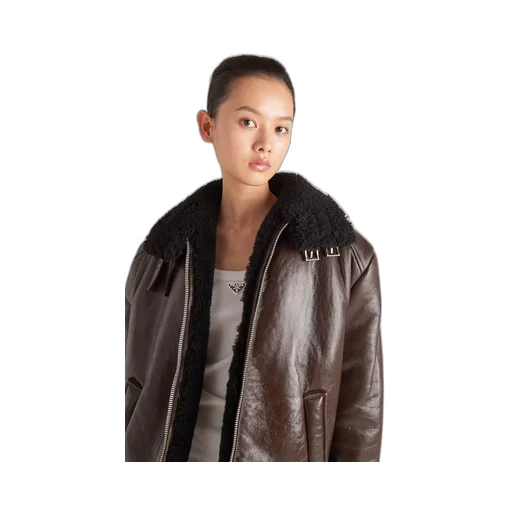 Oversized shearling jacket