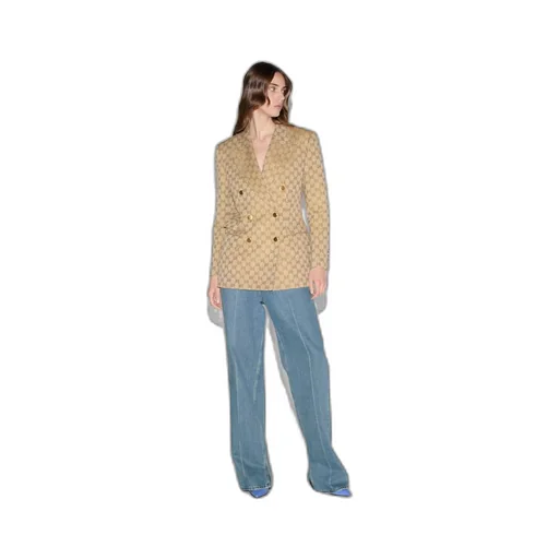 GG linen cotton jacquard jacket
