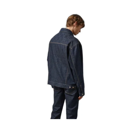 Denim jacket with GG embossed detail