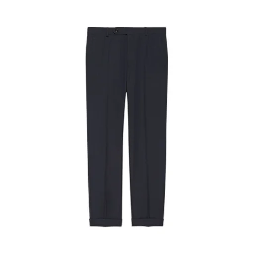 Wool twill trousers