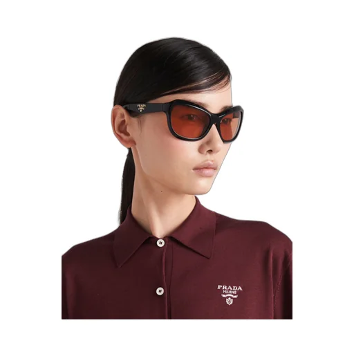 Long-sleeved silk polo shirt