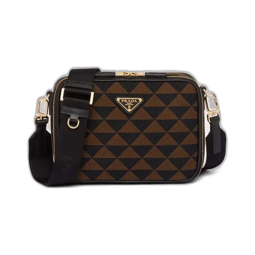 Prada Symbole embroidered fabric bag