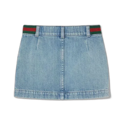 Children's denim mini skirt with Web