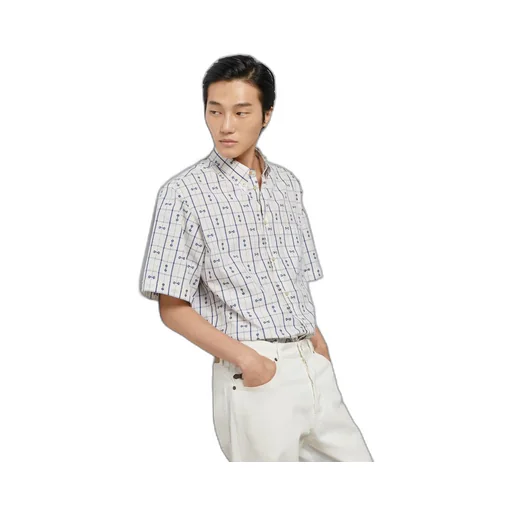 Horsebit print cotton shirt
