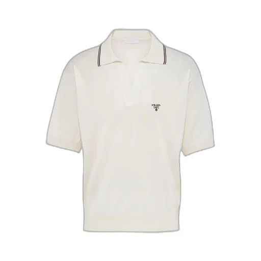 Silk and cotton polo shirt