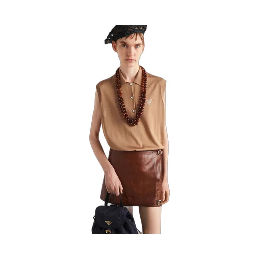 Leather miniskirt