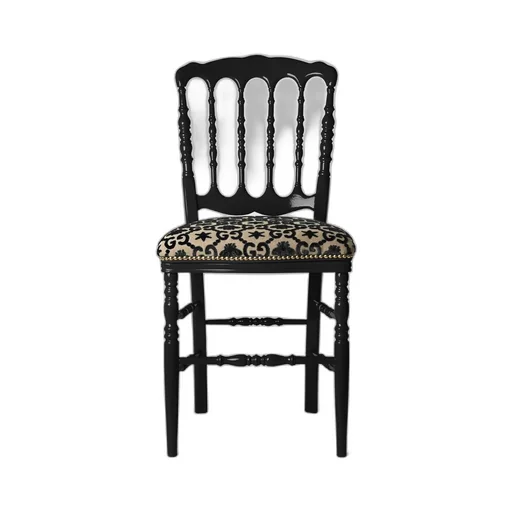 Wood chair with GG bees and stars