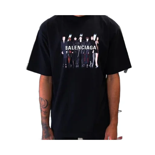 Oversize Logo Printing Retro Shoulder Drop T-Shirt