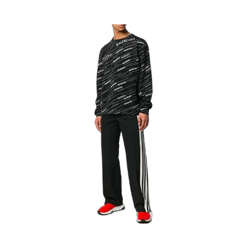 Jacquard Logo Crewneck Sweater
