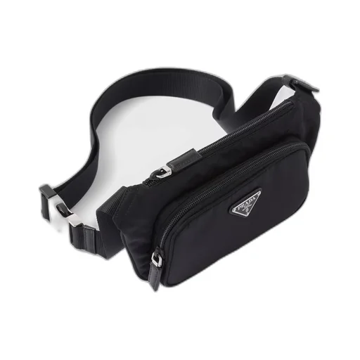 Re-Nylon and Saffiano leather shoulder bag