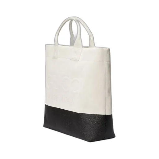 Canvas tote bag with embossed detail