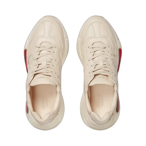 Men's Rhyton Gucci logo leather trainer