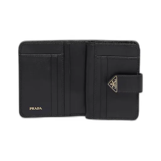 Small Saffiano and smooth leather wallet