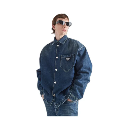 Padded denim shirt