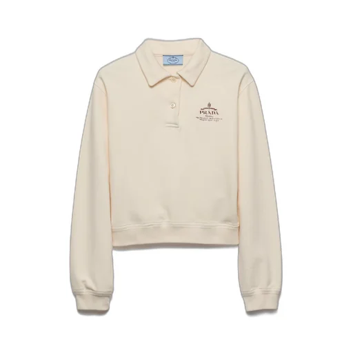 Cotton fleece polo shirt
