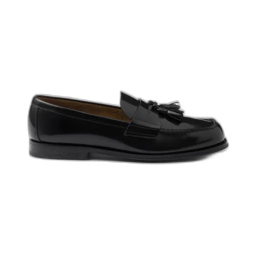 Brushed leather loafers