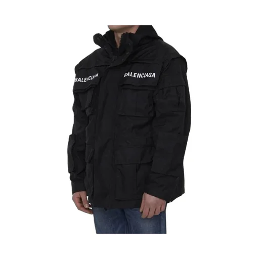 Technical Fabric Oversized Parka With Jersey Insert