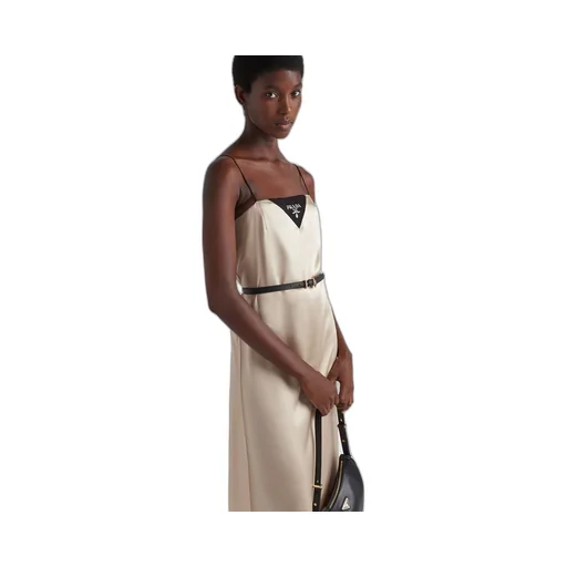 Satin crepe slip dress