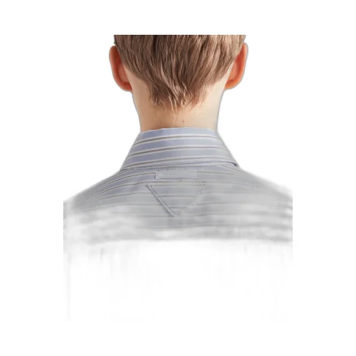 Striped poplin shirt