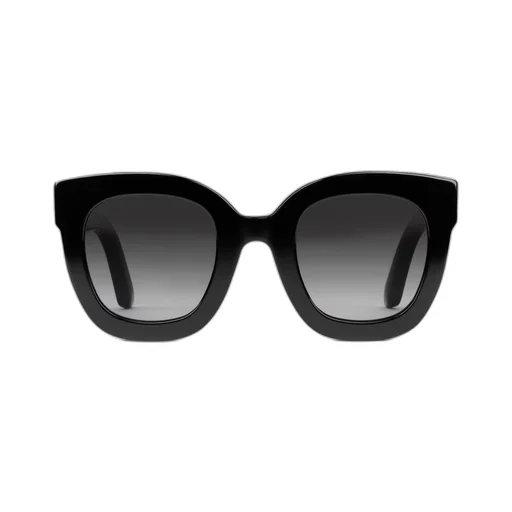 Round-frame acetate sunglasses with star