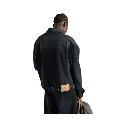 Denim blouson jacket