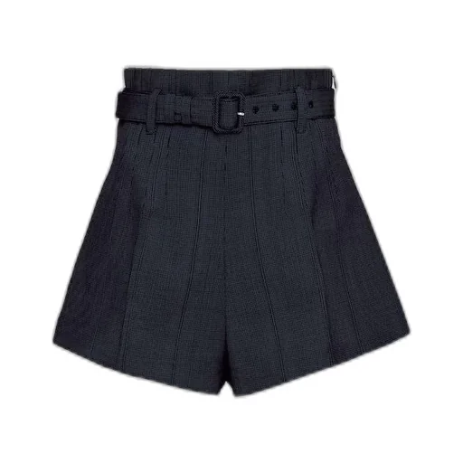 Pinstripe wool shorts