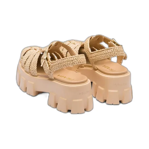 Monolith crochet cage sandals