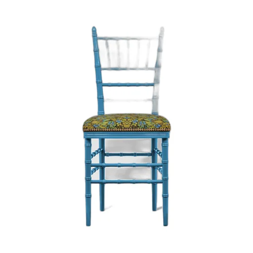 Chiavari chair with floral fruit jacquard
