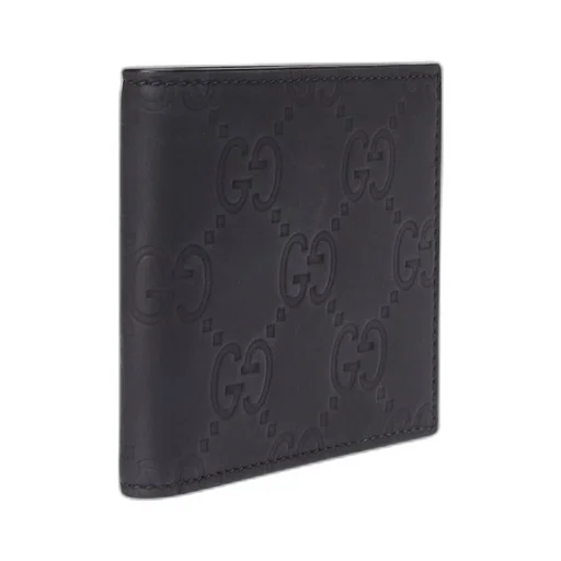 GG rubber-effect bi-fold wallet