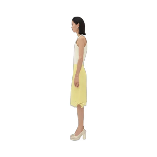 English Embroidery Viscose And Silk Skirt