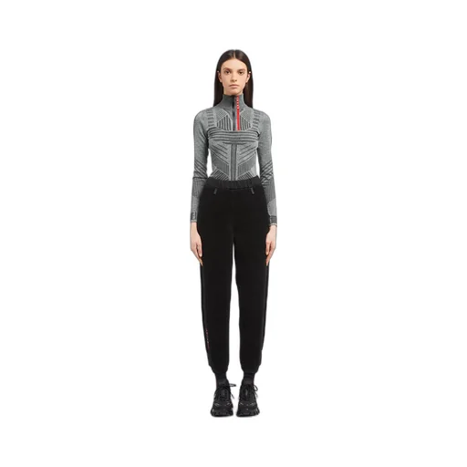 Fleece and recycled technical fabric joggers