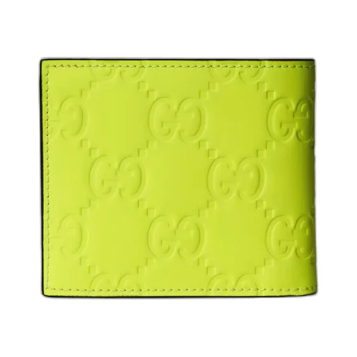 GG rubber-effect bi-fold wallet