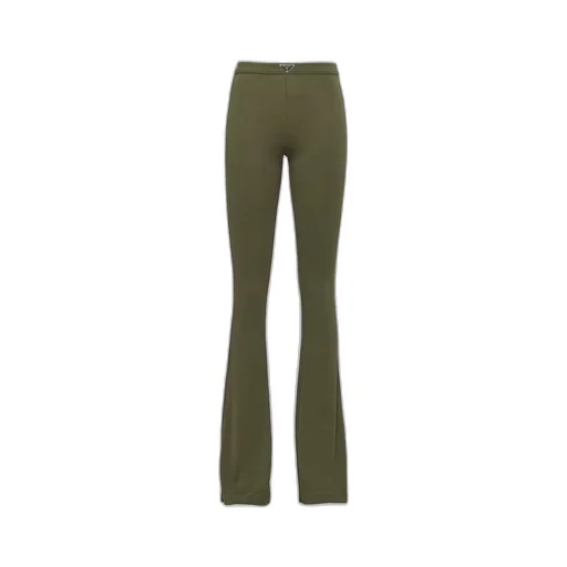 Ribbed knit cotton pants