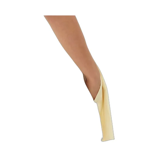 Yellow Wash Denim Pleated Mini Skirt