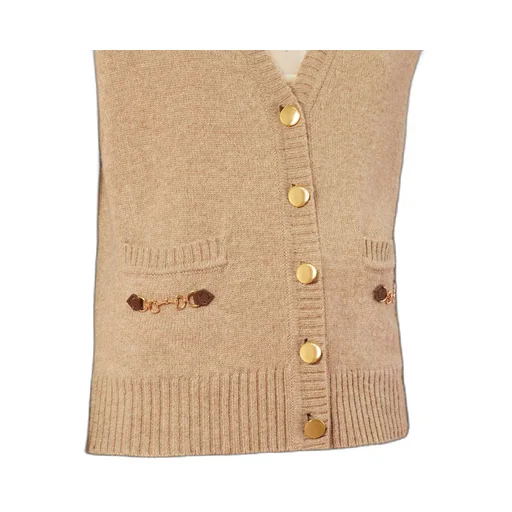 Cashmere cardigan with Horsebit