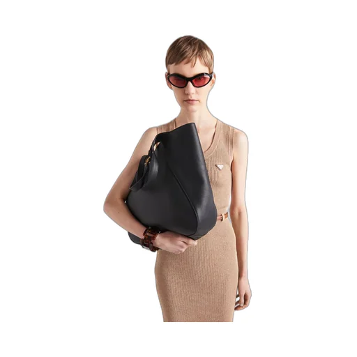 Large leather tote bag