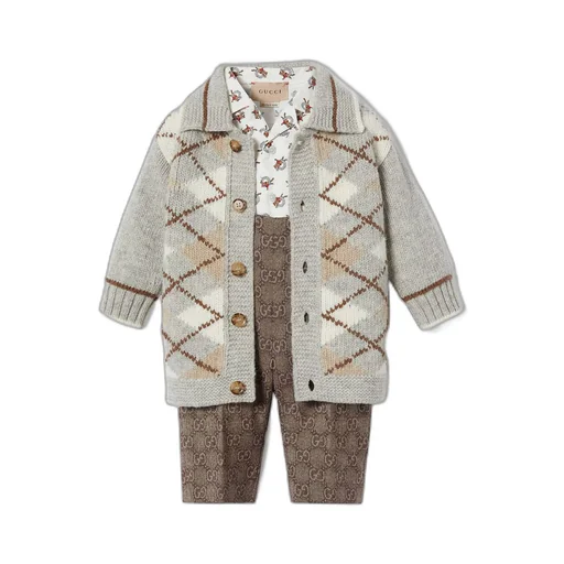 Baby GG wool flannel overall
