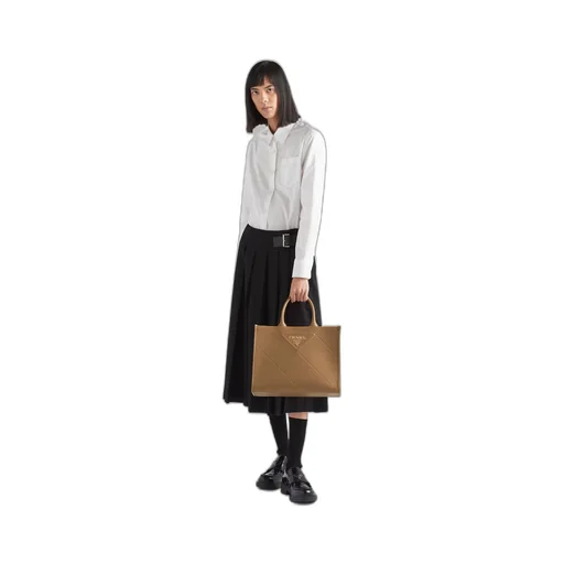 Medium leather Prada Symbole bag with topstitching