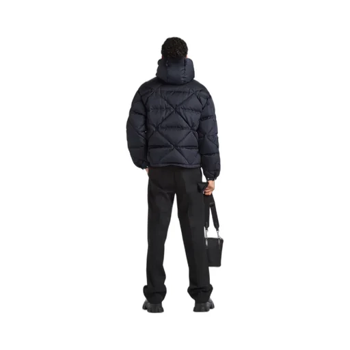 Cropped Re-Nylon down jacket