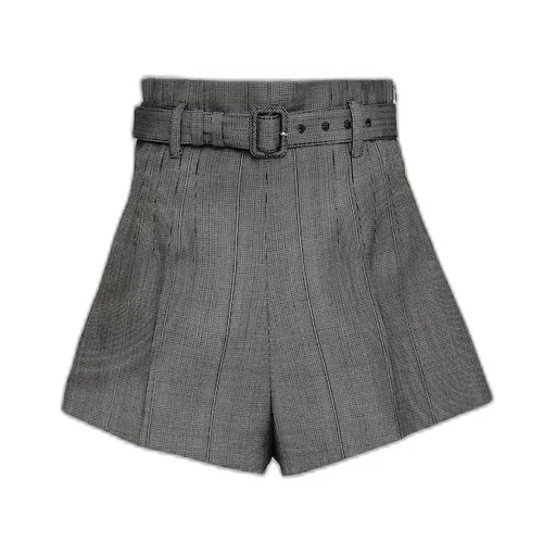 Pinstripe wool shorts