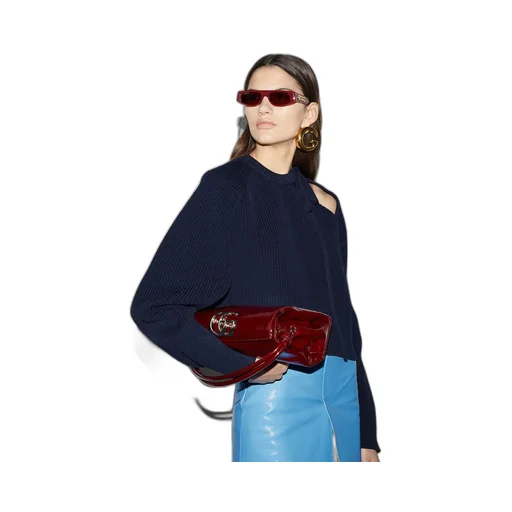 Small top handle bag with Double G