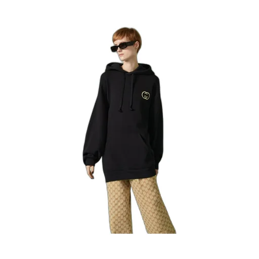 Cotton jersey hooded sweatshirt