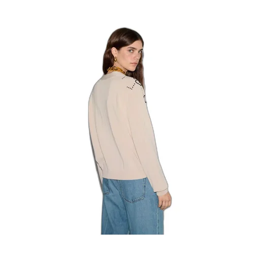 Cotton cardigan with GG intarsia