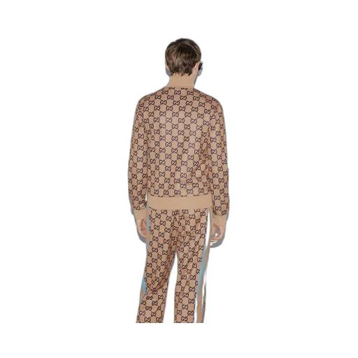 Technical jersey GG print zipped jacket
