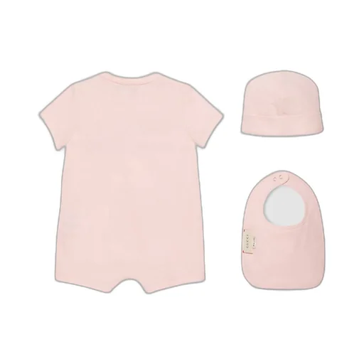Baby cotton gift set with Gucci logo