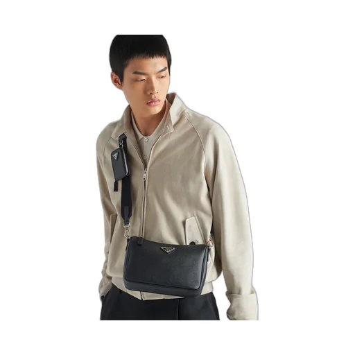Saffiano-leather shoulder bag